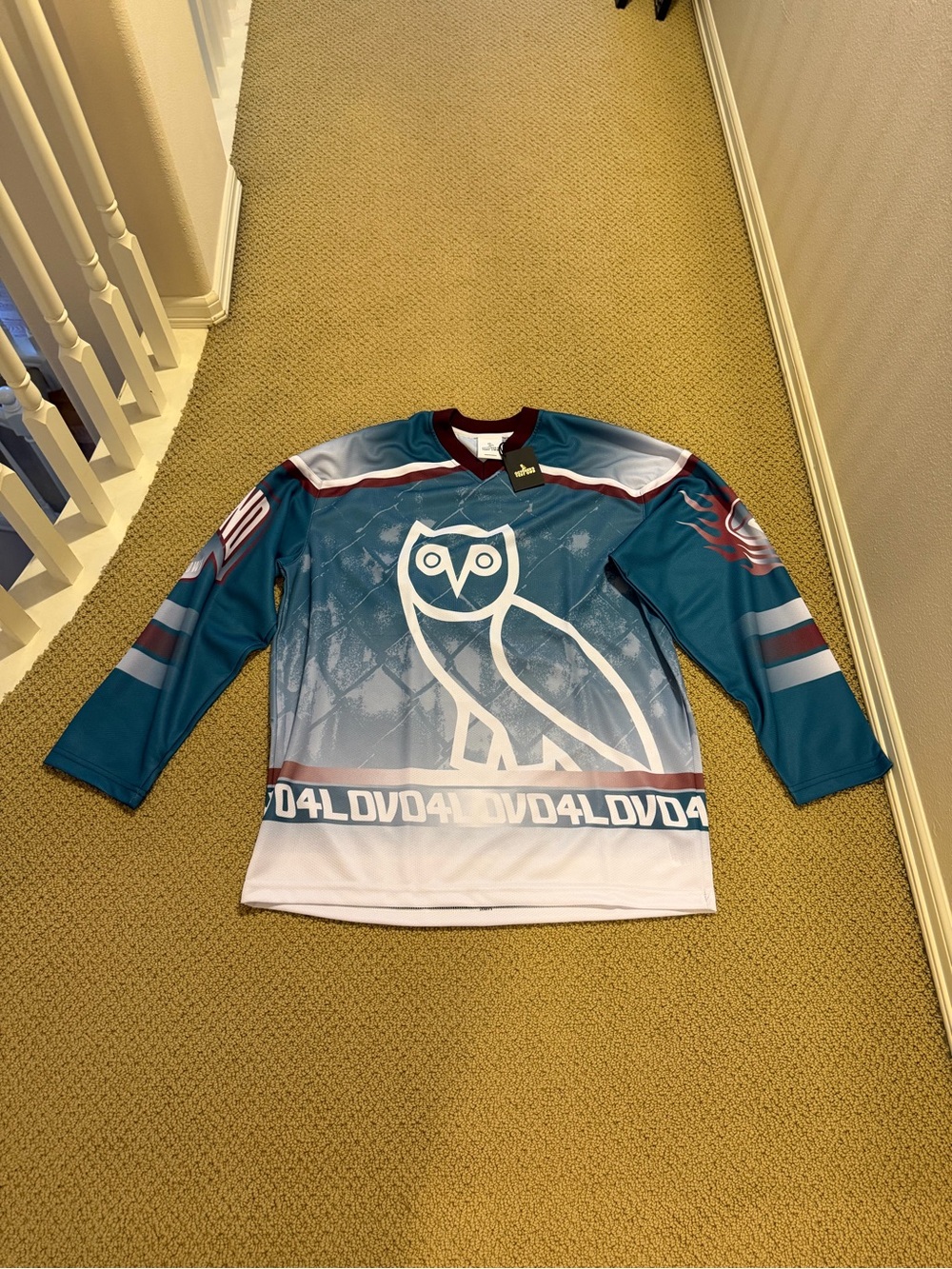 OVO Drake Owl OVO4L West End Hockey Jersey (Men’s Size Large) NEW w/TAGS